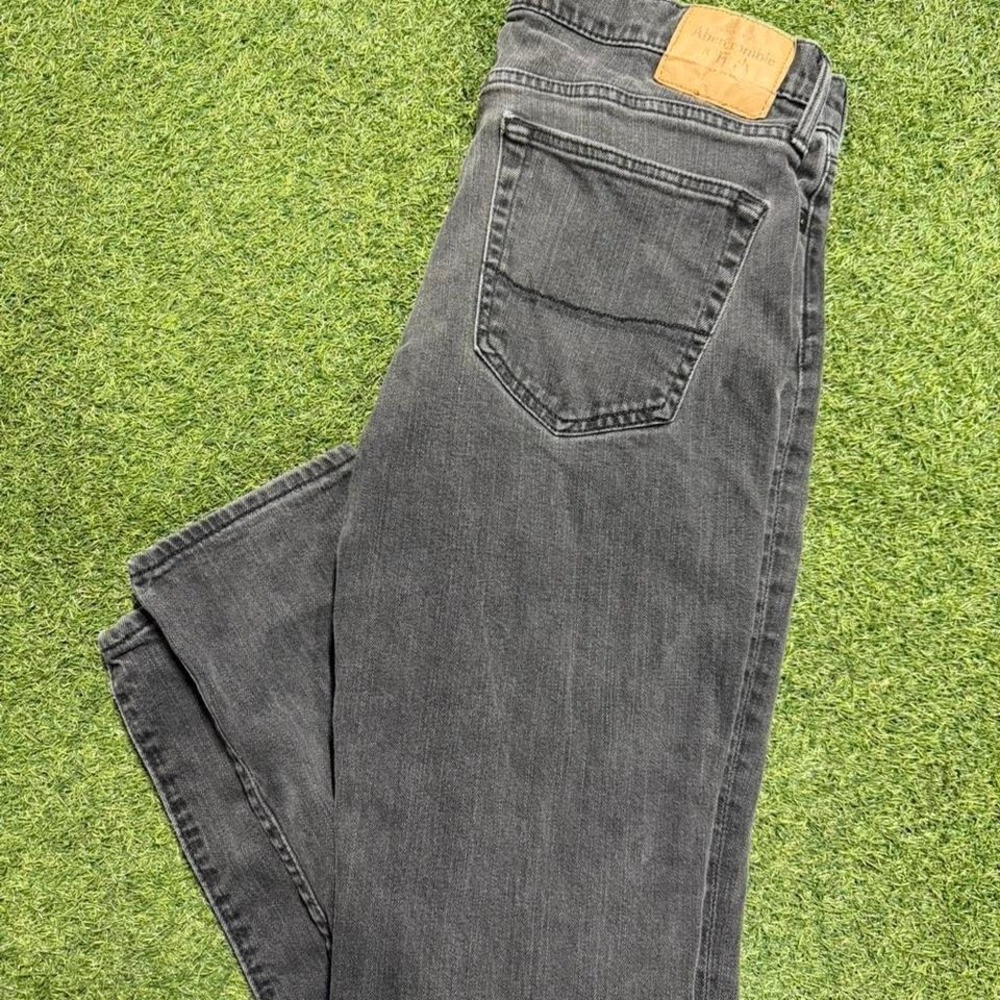 Abercrombie & Fitch‎ grey denim jeans Size 33" #denim #distressed